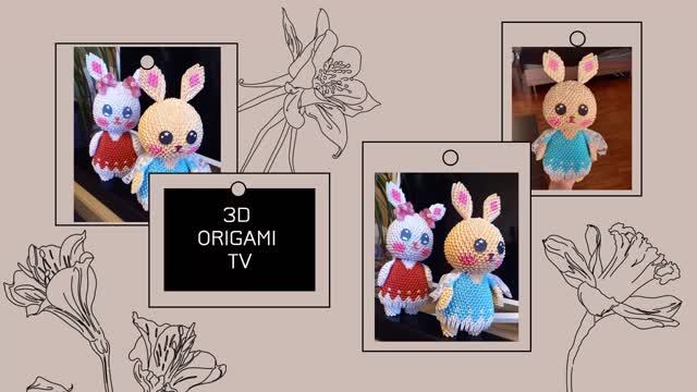 3d origami Rabbit tutorial | 3d origami lesson | 3d origami tutorial | Модульное оригами кролик смотреть онлайн