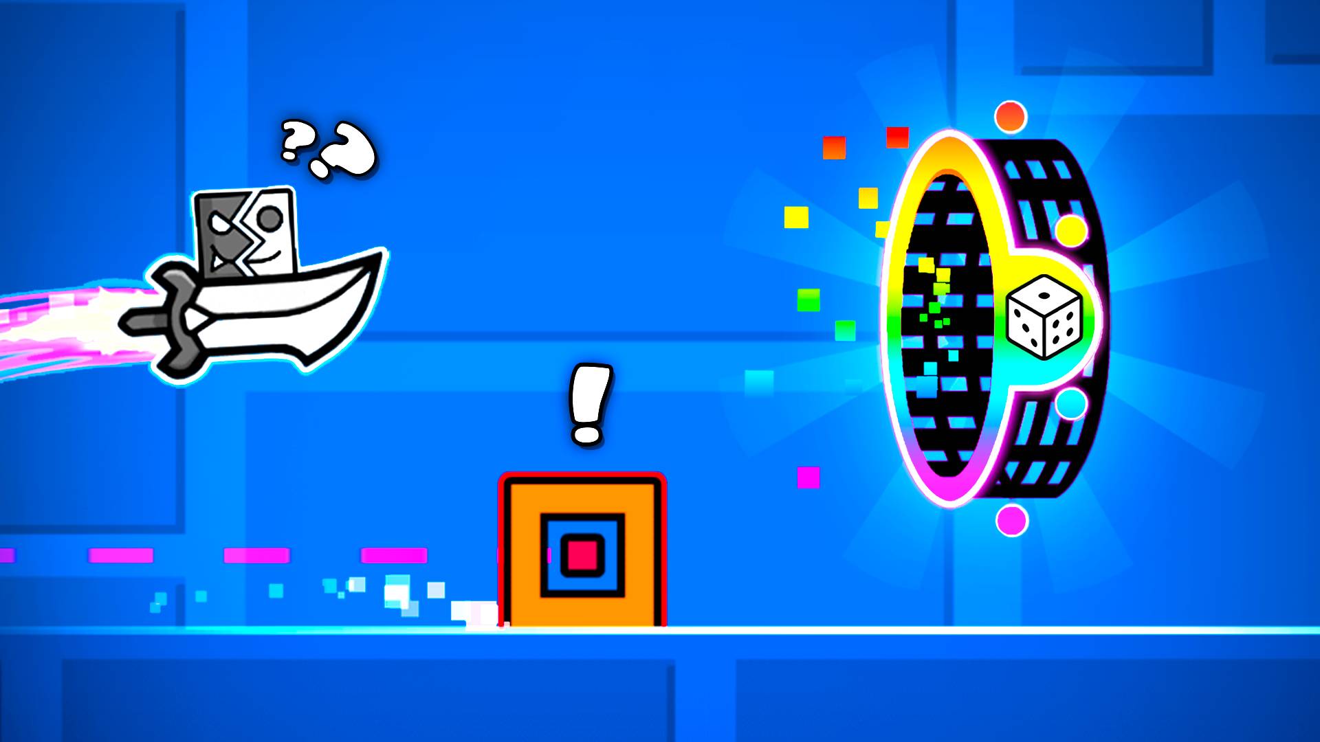 Гонка на СЛУЧАЙНЫХ ПОРТАЛАХ в Geometry Dash смотреть онлайн