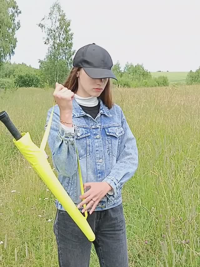 Чехол для зонта трость с лямкой Лимонный 60 и 70см.