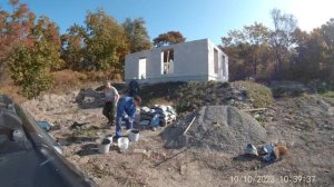 Дом из газоблока, своими руками. Армопояс 1-й этаж.