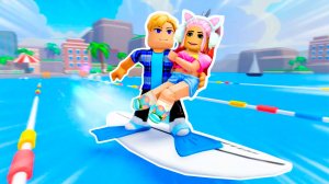 ПЛЫВУ В БАССЕЙНЕ! СПАСАЮ ПРИНЦЕСС В РОБЛОКС!