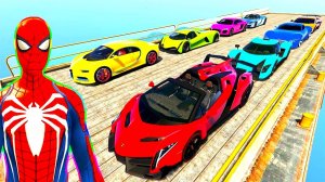 Мультики про машинки. Мультики для мальчиков. Супер гонки на спортивных машинах с супергероеми.