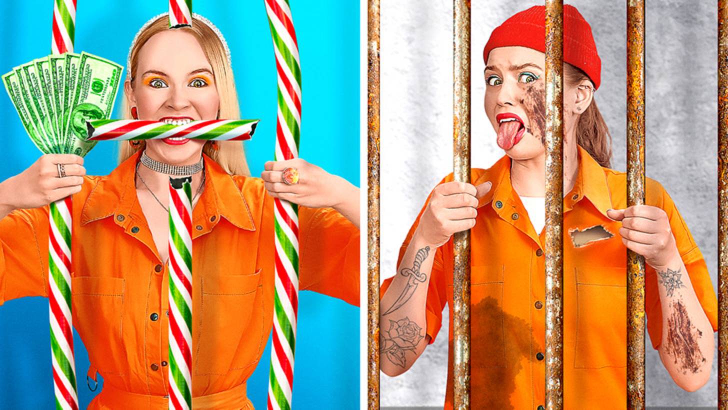 🚔 Богатые vs бедные в тюрьме 💄 как пронести косметику? смотреть онлайн