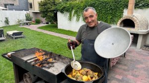 ШУРПА ИЗ ГОВЯДИНЫ в казане на костре