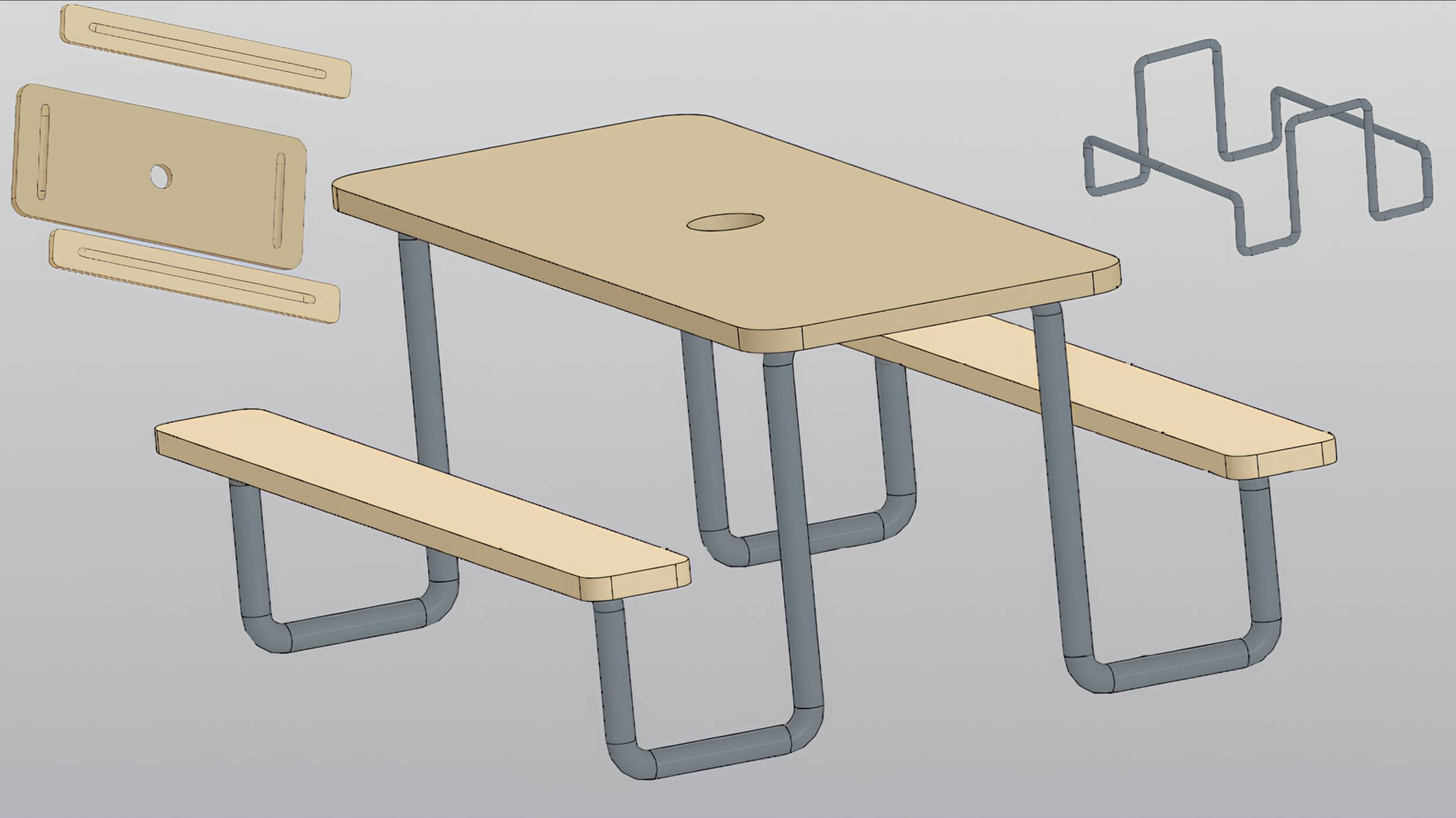 Как создать дачный стол в 3д в КОМПАС 3D Трехмерный каркас Ломаная Локальная деталь смотреть онлайн