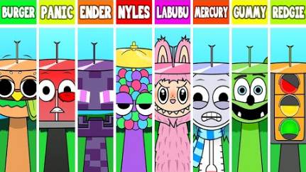 Incredibox Sprunki Лабубу Vs. Gummy Bear Vs. NYLES Vs. PANIC Vs. BURGER (ВСЕ Версии) смотреть онлайн