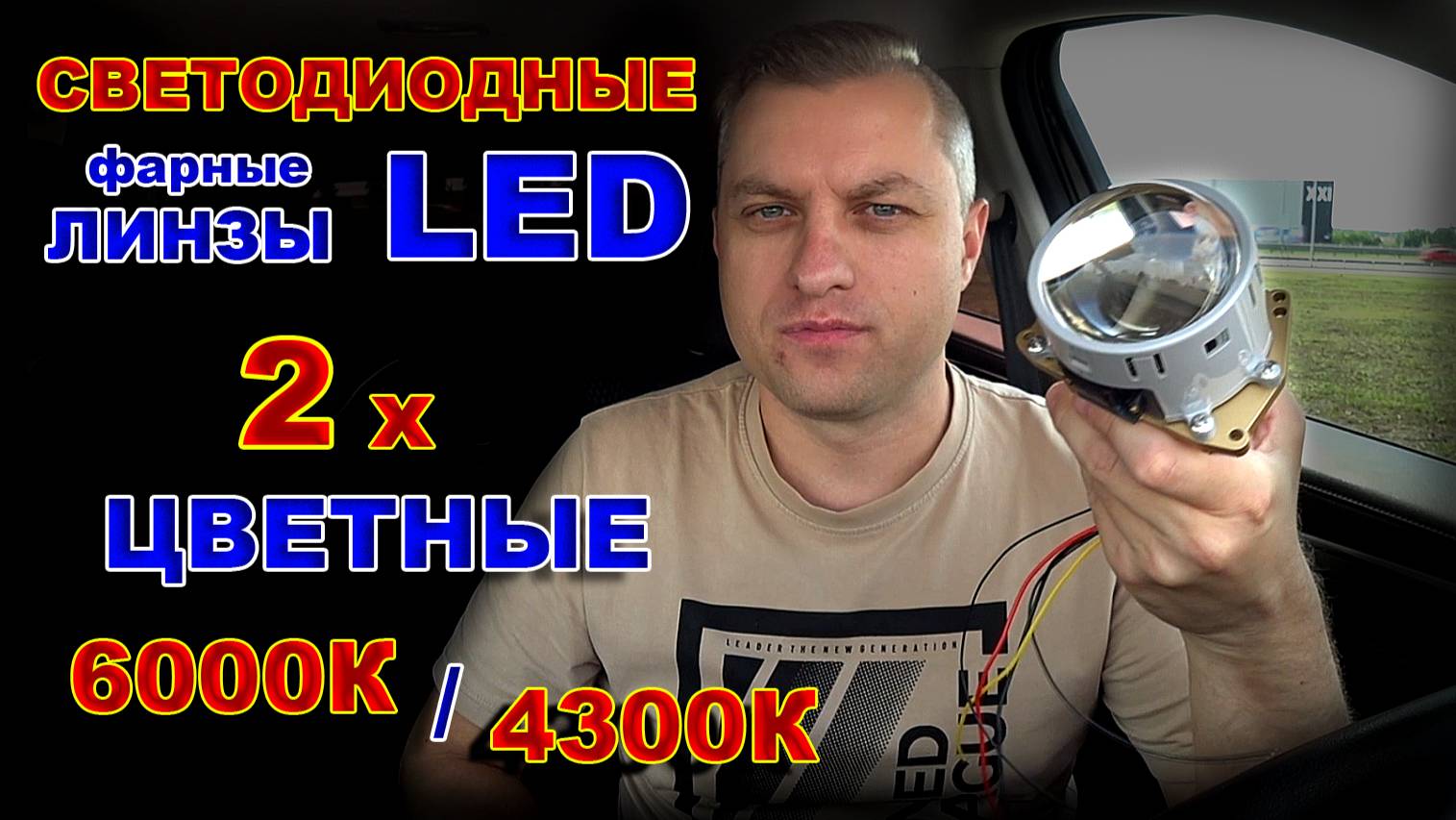 Двух Цветные 6000К/4300К Фарные Светодиодные Линзы смотреть онлайн