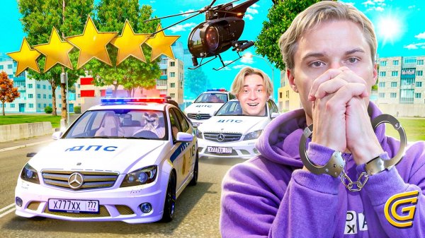 🚔 ПОГОНЯ за ЮТУБЕРОМ! S1OWLY УГОНЯЕТ ОТ ШИПСТИКА в GRAND MOBILE