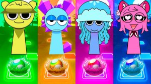 КОМАНДА ЧУДЕСНЫХ СПРУНКИ VS КОМАНДЫ СУПЕР СПРУНКЕ 163 уровень | МУЛЬТФИЛЬМЫ SPRUNKI в Tiles Hop