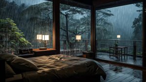 Звуки Дождя за Окном в Уютной Комнате | Атмосфера Дождя для Сна, Отдыха и Спокойствия