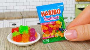 Рецепт Домашнего Мини-Желе Haribo из Фруктов 🍓🍇 ASMR Готовка 🧑🍳 Мини Кухня