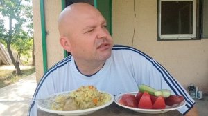 МУКБАНГ плов с курицей/обжор/завтрак/еда на камеру/мокпанроссия