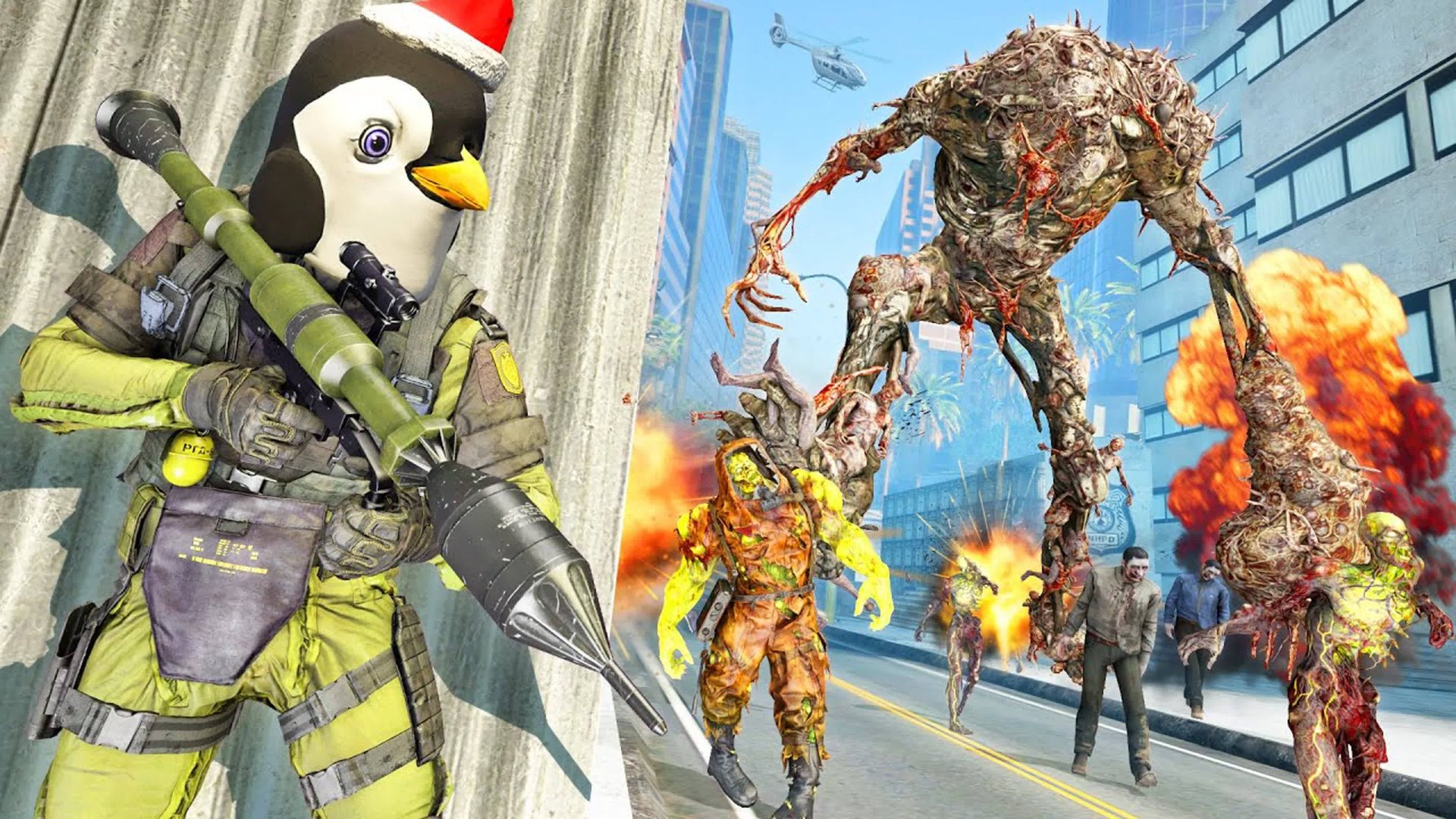 Огромный зомби-мутант напал на меня в gta 5 online ! выживание в зомби апокалипсисе в гта 5 ! смотреть онлайн