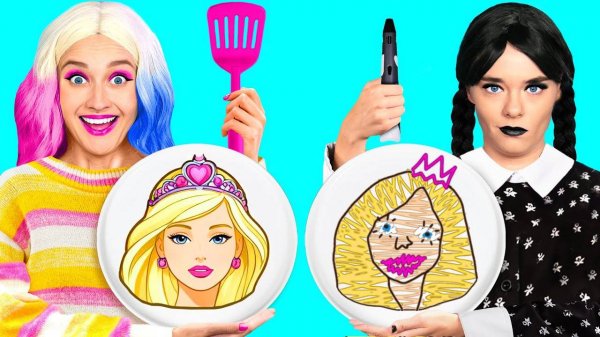 Крутой Арт-Челлендж 3d-Ручка и Блинчики с Уэнсдей Аддамс