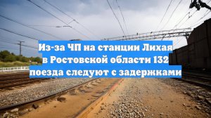 Из-за ЧП на станции Лихая в Ростовской области 132 поезда следуют с задержками