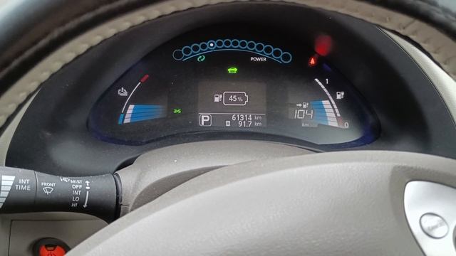 Тест  батареи Nissan SYLPHY на Nissan LEAF AZE0