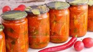 🌶️ Вкусное лечо из огурцов!🥒Огурцы на зиму в томатной заливке!🍅