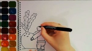 РЕПКА. СКАЗКА. СКАЗКА-РАСКРАСКА. Раскраска для детей.