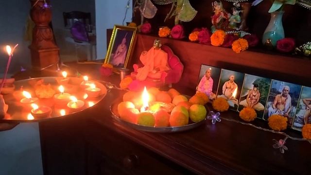 Offering Lamps In Kartik Month On Diwali