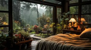 Уютный Шум Дождя в Окружении Цветов | Звуки Дождя для Крепкого Сна и Релаксации