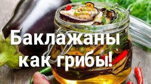 Баклажаны как грибы! Готовлю на зиму без хлопот и стерилизации!