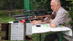 Егерь булл-пап 6,35 мм.. Мишень Карлов Глаз, дистанция 50 метров.