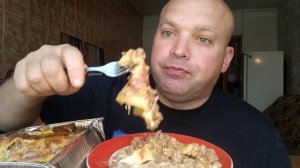 ОБЖОР Лазанья/мукбанг/обед/еда на камеру/ем на видео/мокпанроссия