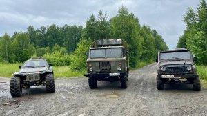 Я тут на своей девяточке... Снего-болотоход ободрыши камаз, ГАЗ 66 сток, УАЗ на вояках 33».