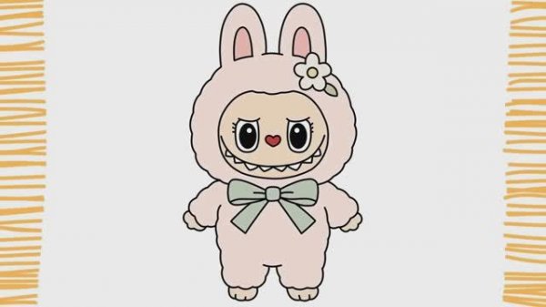 Как рисовать Лабубу Мококо I шаг за шагом