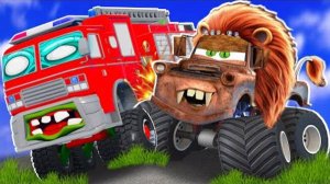 МУЛЬТ ТАЧКИ МОЛНИЯ МАККУИН И САЛЛИ СПАСАЮТСЯ ОТ МОНСТРОВ ГОНКИ МАШИНКИ МУЛЬТИКИ ДЛЯ МАЛЬЧИКОВ