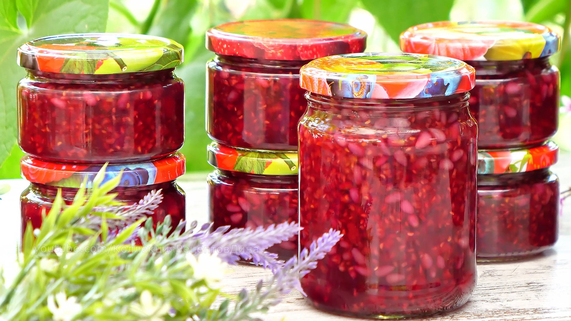 Малиновый конфитюр с апельсином и орехами! Быстрое варенье из малины! Конфитюр из малины! смотреть онлайн