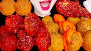 Асмр жареная курочка и сырные шарики