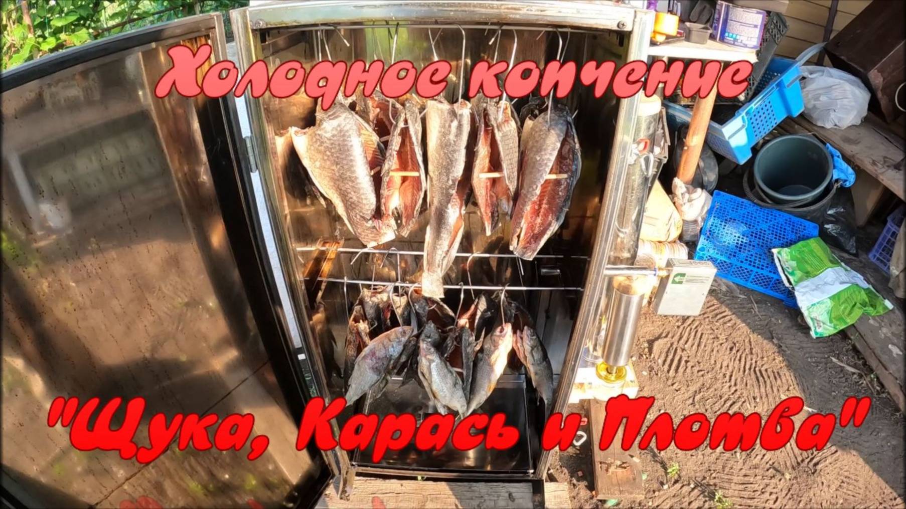 Холодное копчение. "Щука, Карась, Плотва". смотреть онлайн