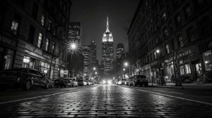 Empire State's Dark Jazz Symphony - Noir Jazz Vibes - Quiet Night Space