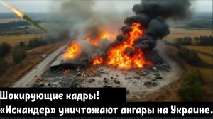 Шокирующие кадры! Ракеты «Искандер» уничтожают ангары на Украине — один точный удар за другим!