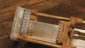 Ржавая антикварная картофелерезка для картофеля фри, восстановлено!!