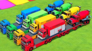 Яркие мультики для детей про грузовички с прицепами. Смотреть мультики для малышей про машинки