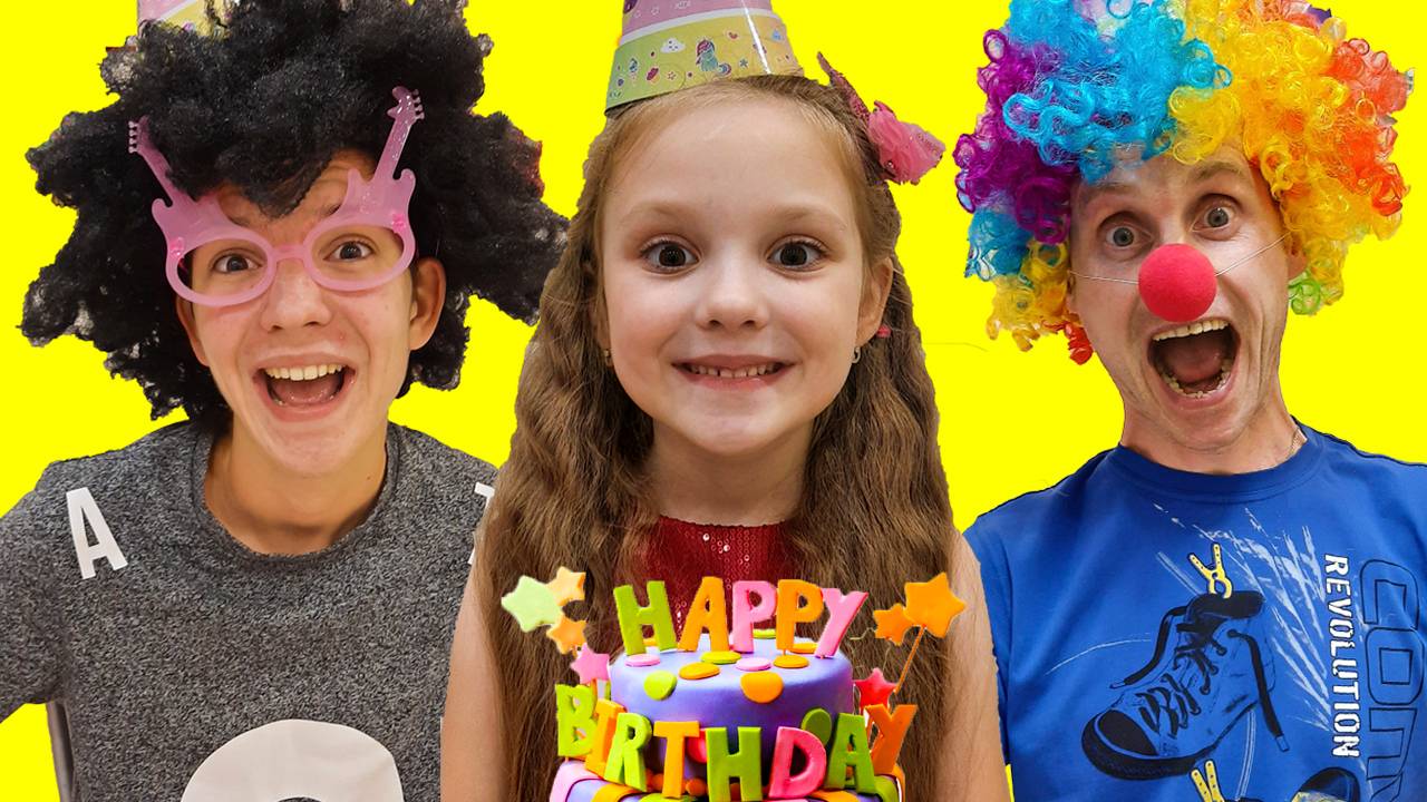 Детская песенка про день рождения / Видео для детей / Детская песенка на английском языке с Лизой смотреть онлайн