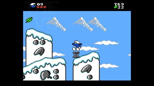 🎮 The Smurfs, Смурфы HARD NO DAMAGE прохождение игры на денди (Dendy, Nes, 8 bit) смотреть онлайн