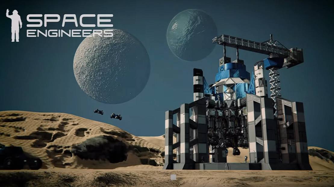 Space Engineers #5 Достраеваю Космический Бурови. Установка Водородных двигателей.