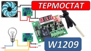ТЕРМОСТАТ W1209 ( точный термометр с переключателем )
