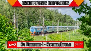 Утренние поезда на Москву Октябрьской магистрали. Многообразие цветного подвижного состава