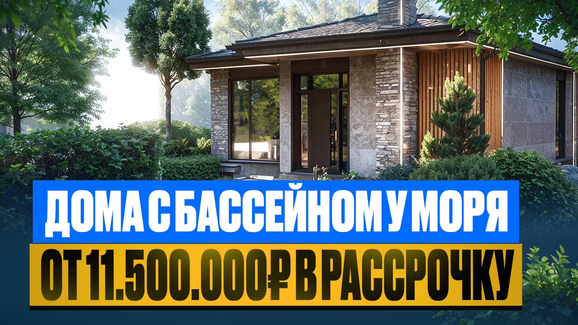 Дом в сочи| Эксклюзив! Одноэтажные дома в Сочи с бассейном В Рассрочку!