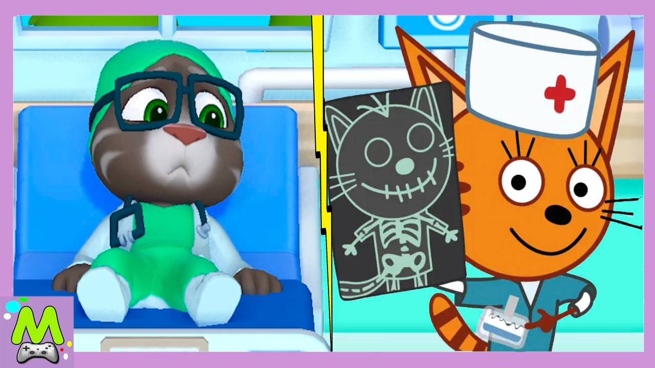 Три Кота против Говорящего Тома и Друзей.Игры в Доктора для Героев Мультиков.Кто Лучший Врач смотреть онлайн