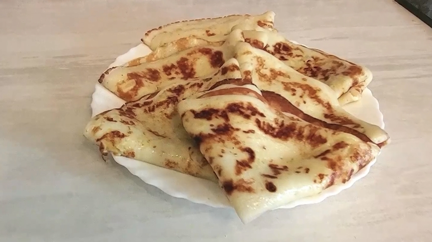 Блины с кабачком на молоке. смотреть онлайн