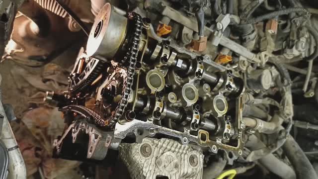 Toyota Passo, мотор 1KR-FE, замена цепи. Много разбирать.