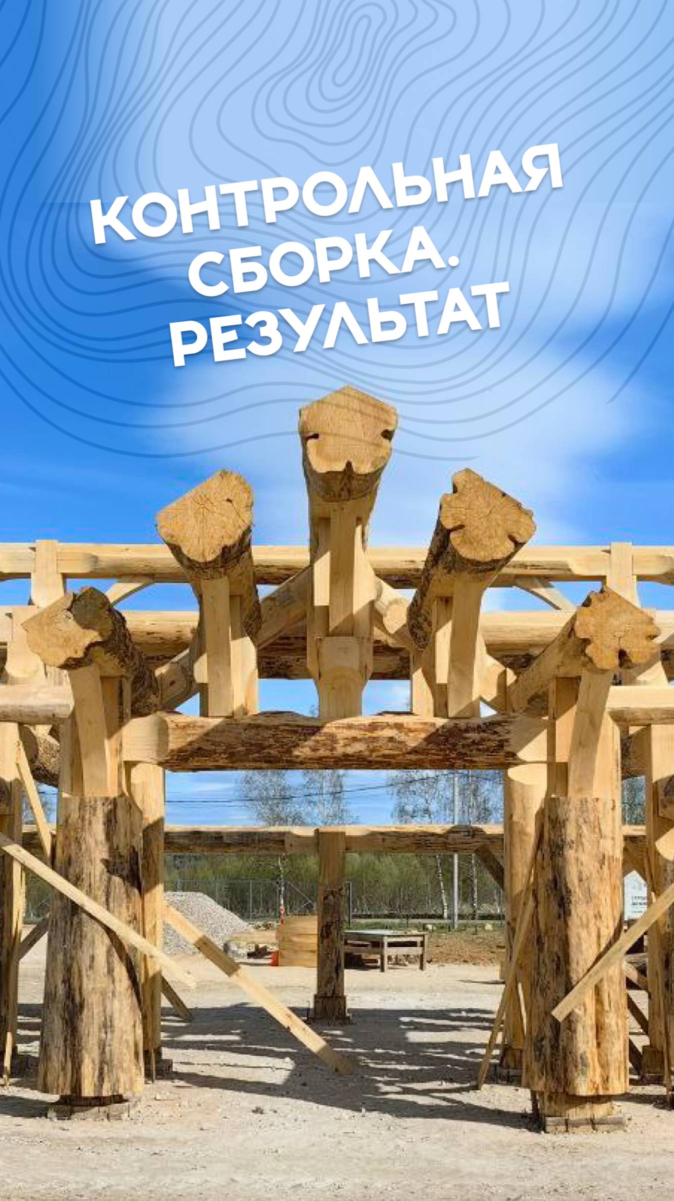 Результат контрольной сборки беседки по технологии Post&Beam #рубленныедома #срубыизбревна #дом смотреть онлайн