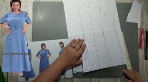 Моделирование. Платье полуприталенного силуэта со шлицей на полочке. Выкройка № 1771.