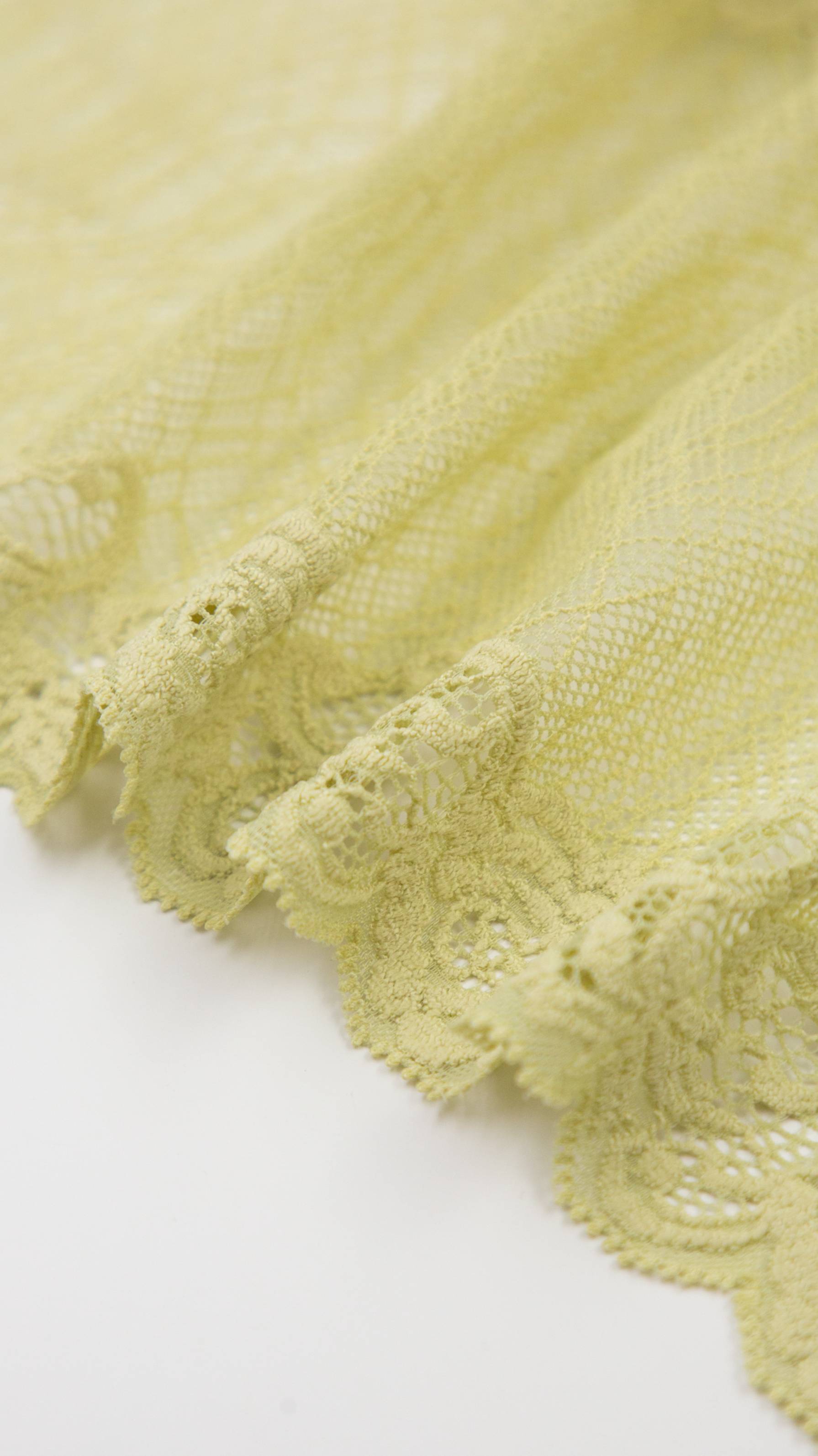 50199 Кружево эластичное Бледно-зеленое, 16 см смотреть онлайн