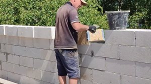 Гараж из Пеноблоков на Монолитной Плите, Крыша Односкатная